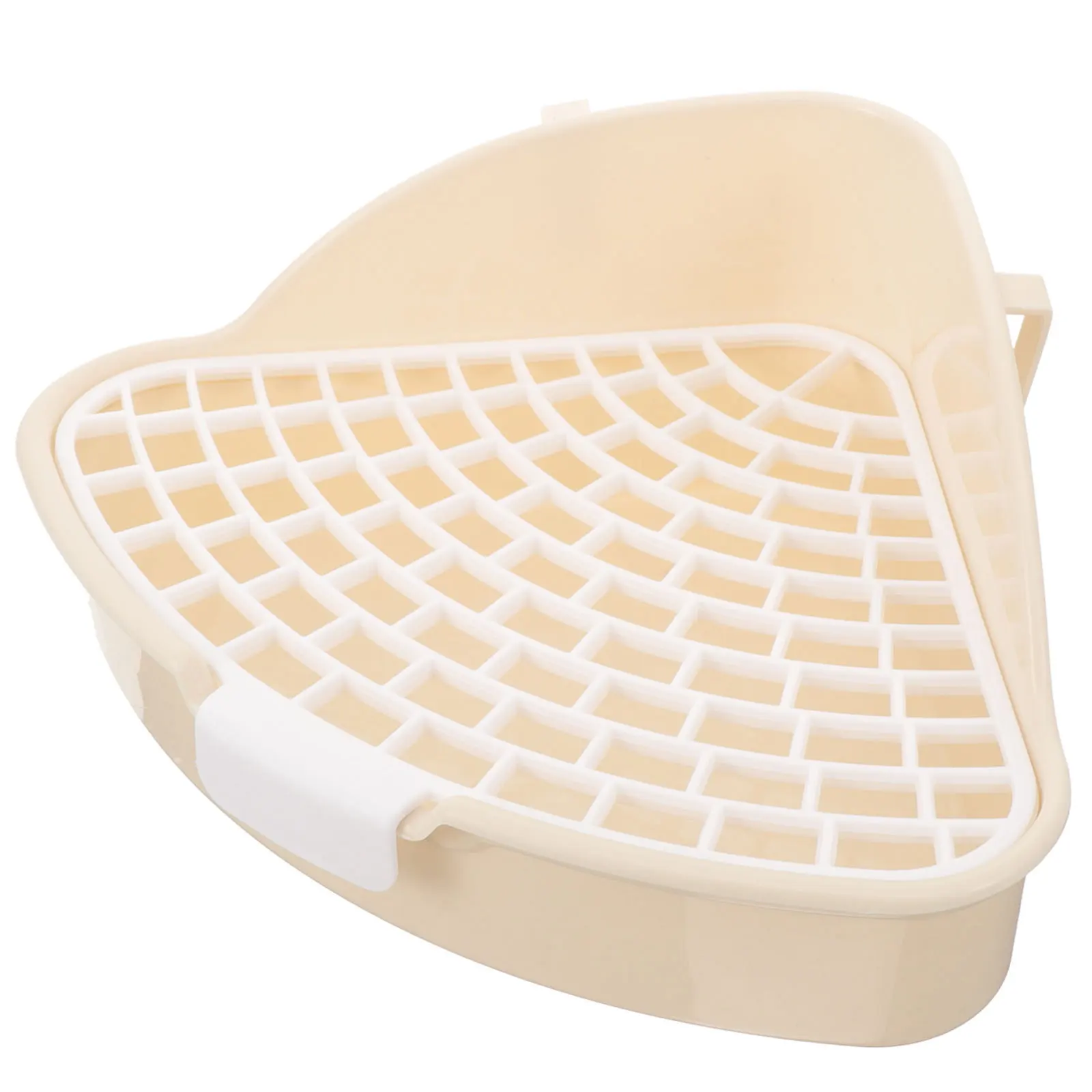 

Pet Triangle Potty Corner Litter Box for Rabbits Hamsters Small Cats Guineas Ferrets Space Saving Design Splash Proof Edge Easy