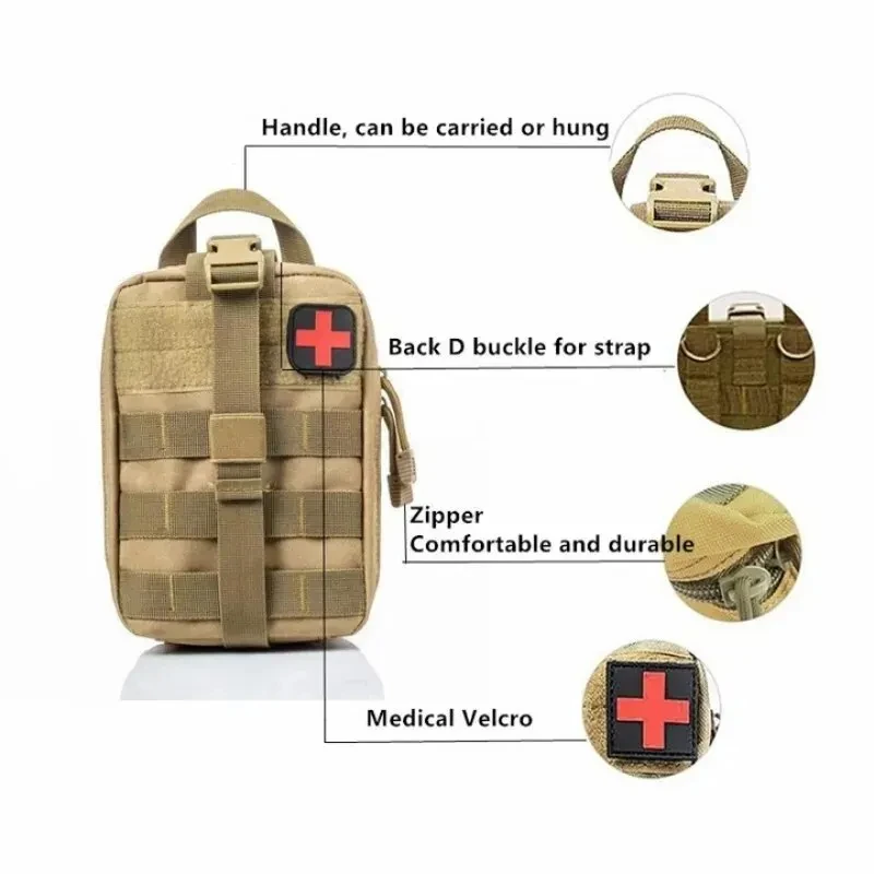 Kits de primeiros socorros táticos, Medical Bag, Emergência, Ao ar livre, Caça, Carro, Acampamento, Molle, Ferramenta de Sobrevivência, EDC Pouch, Organizador, Organizador