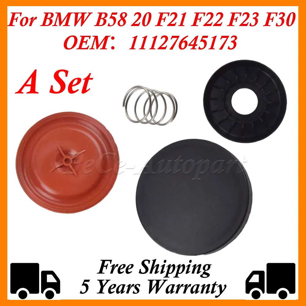 PCV Valve Cover Repair Kit Valve Cap With Membrane For BMW B58 11127645173 20 F21 F22 F23 F30 F31 F34 F33 F36 G30 G31 X3 X4