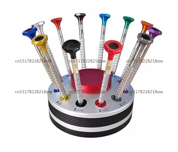 Watch Repair Tool Kit Screwdriver Set Non Slip Arc Grip Ball Bearing S2 Steel Precision Watchmaker Maintenance