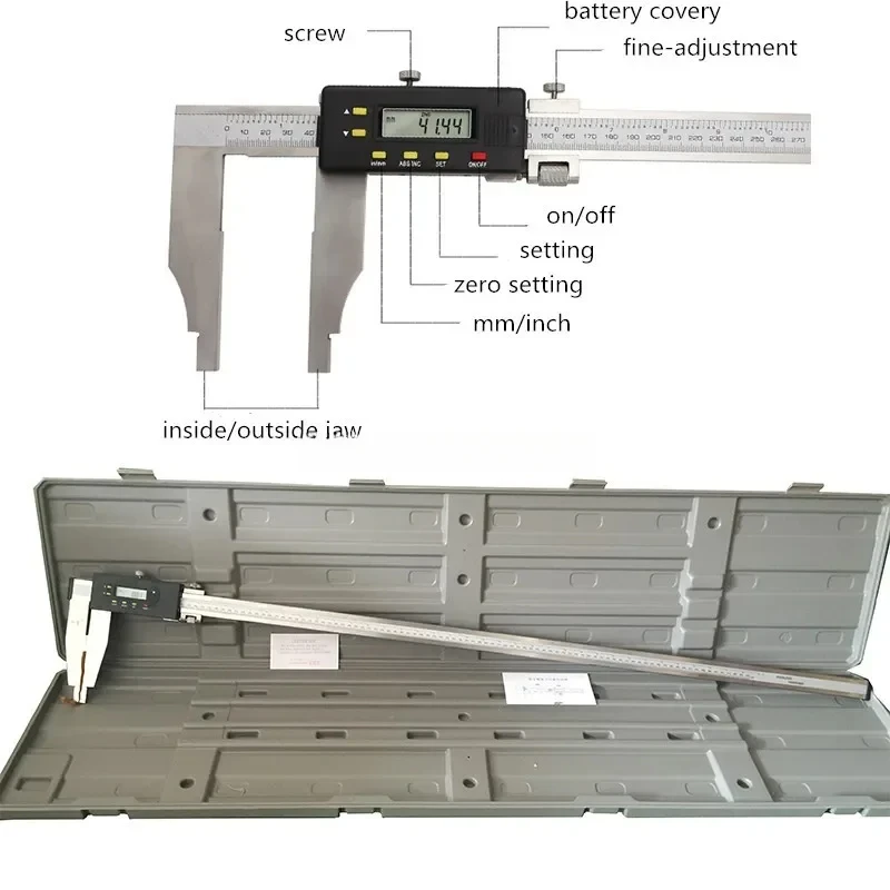 Calibrador Vernier electrónico Digital de alta resistencia, 0-1000Mm, 40 pulgadas, 1000Mm