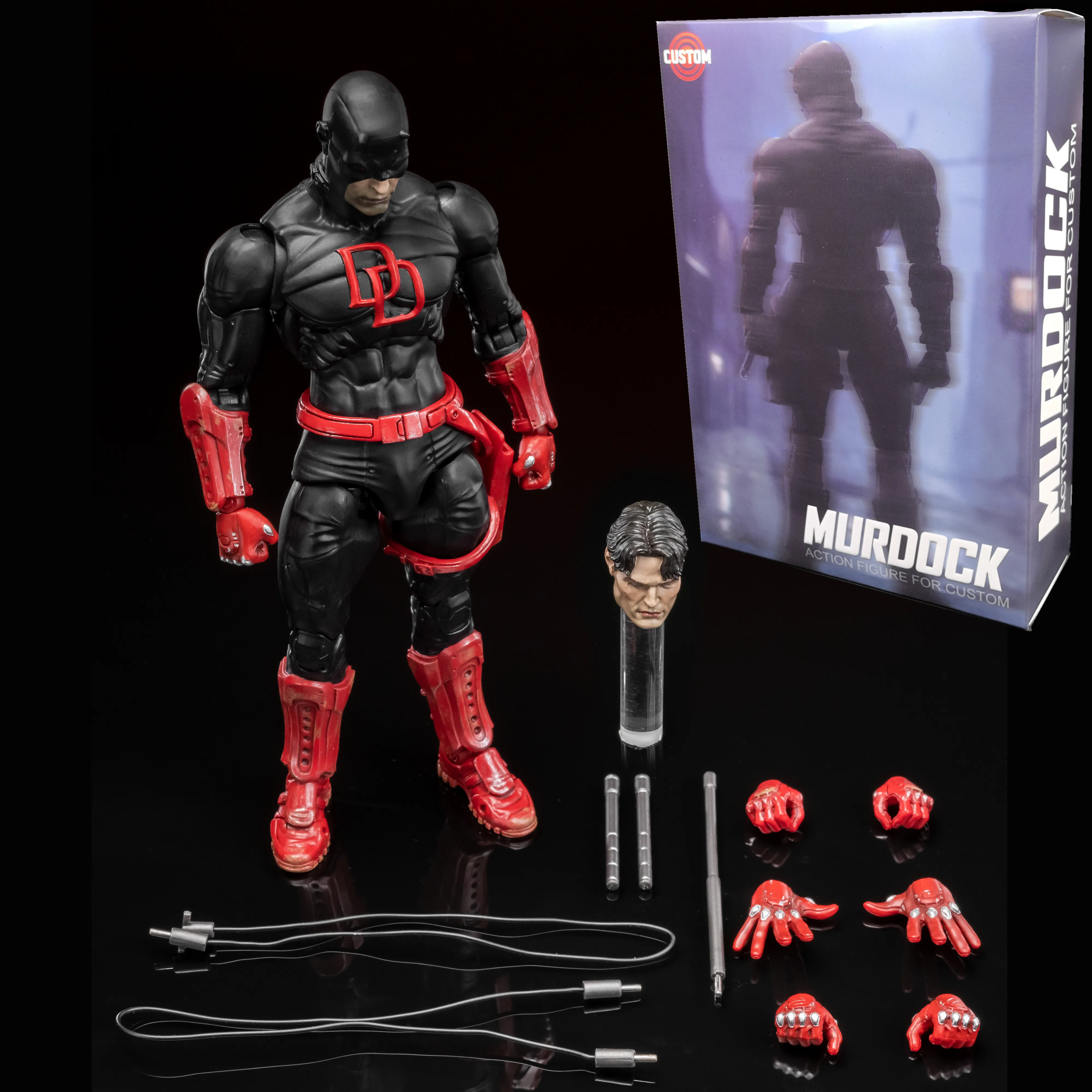 In Stock - FlefToys Marvel Daredevil Classic Red Shadowland Reborn
