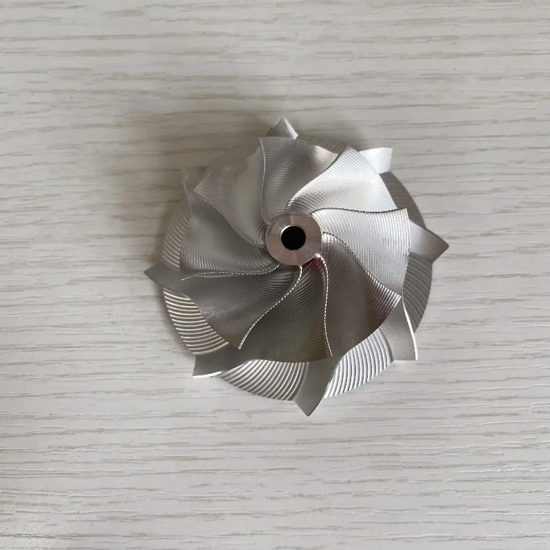 TD04 Reverse 50.00/67.00mm 8+0 Blades Point Milling High Performance Snake Curve  Milling/aluminum 2618/billet Compressor Wheel