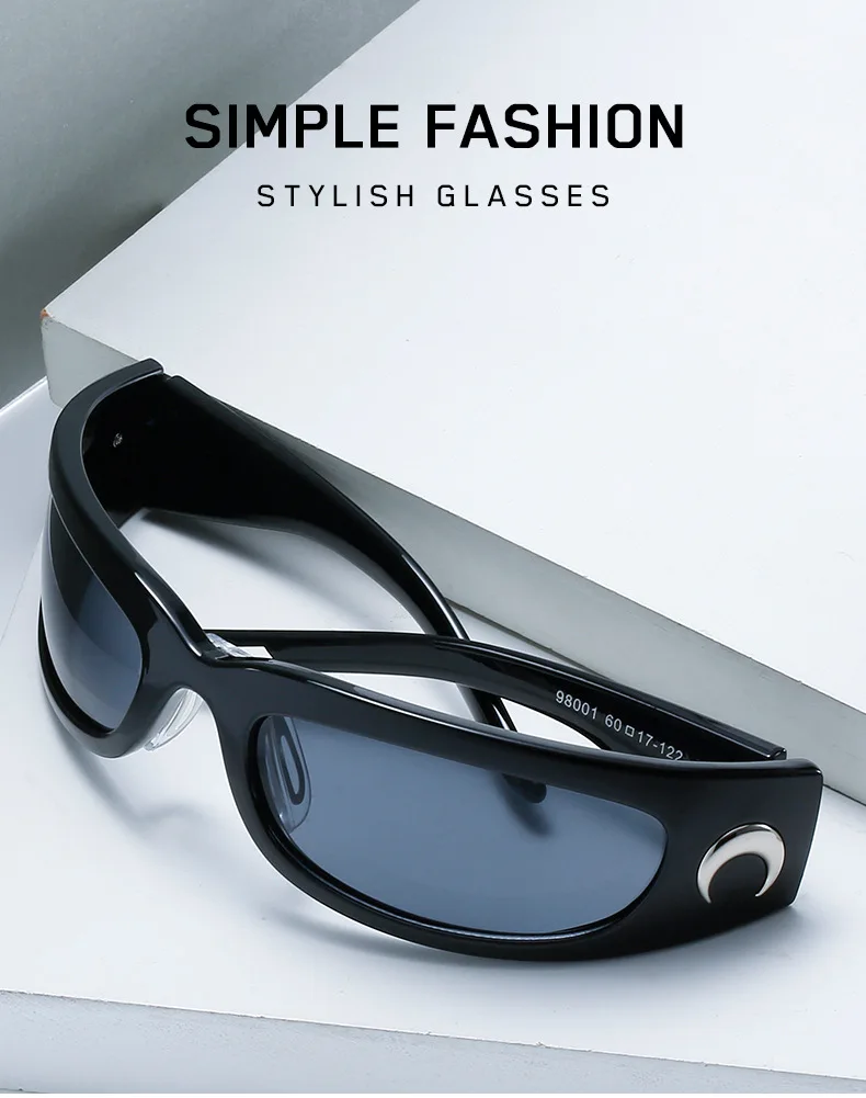 2026 Neue Rechteckige Sonnenbrille für Damen und Herren Vintage Outdoor Radsport Hip-Hop Punk Sonnenbrillen Y2k Brillen – Detail 5