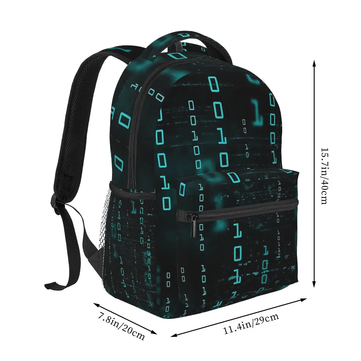Hacker Code Binary Code Geek Science Computer Backpack Student Boys Girl BookBag School Bag Computer Shoulder Bags for Men Women