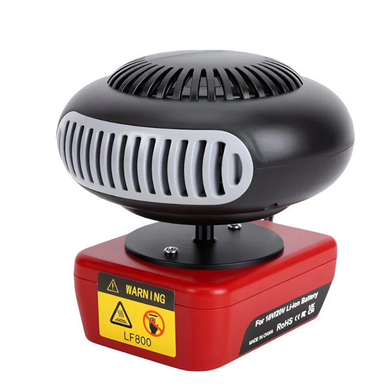 Portable Wireless Heater Dual Mode Hot and Cool Air Compatible with For Makita/Milwaukee/Bosch 18/20V Li-ion Battery for Camping