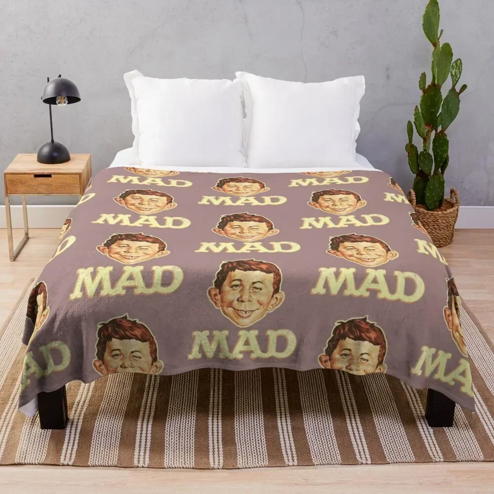 

Mad Magazine Mad Magazine [Vintage Distressed] Throw Blanket Thin Soft Blanket for Summer Night Sleeping
