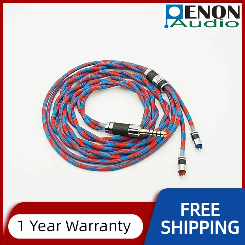 Penon BASS 2 Shares Copper Silver Alloy & OFC Mixed Audiophile Earphone Replacement Cable IEM Upgrade Cable with earhook