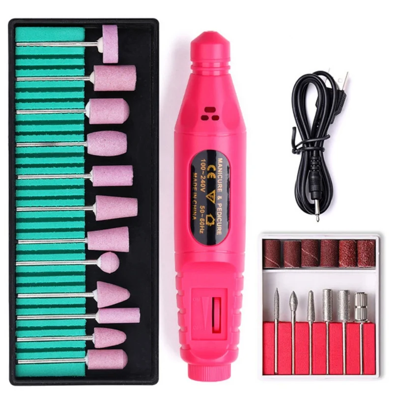 Electric Nail Drill Machine Set Pedicure Grinding Equipment Mill For Manicure Professional Strong Nail Polishing Tool