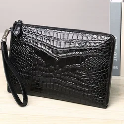 High Quality leather bag Men's Clutch bag genuine leather high-capacity cowhide bag