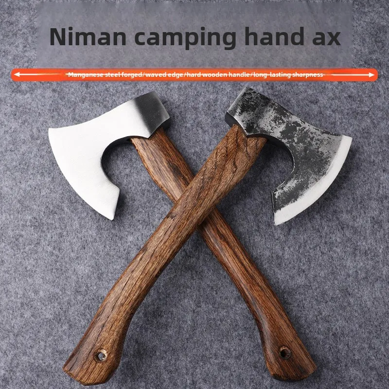 Outdoor classic tomahawk, camping chopping wood, chopping trees, chopping bones, external firewood axe