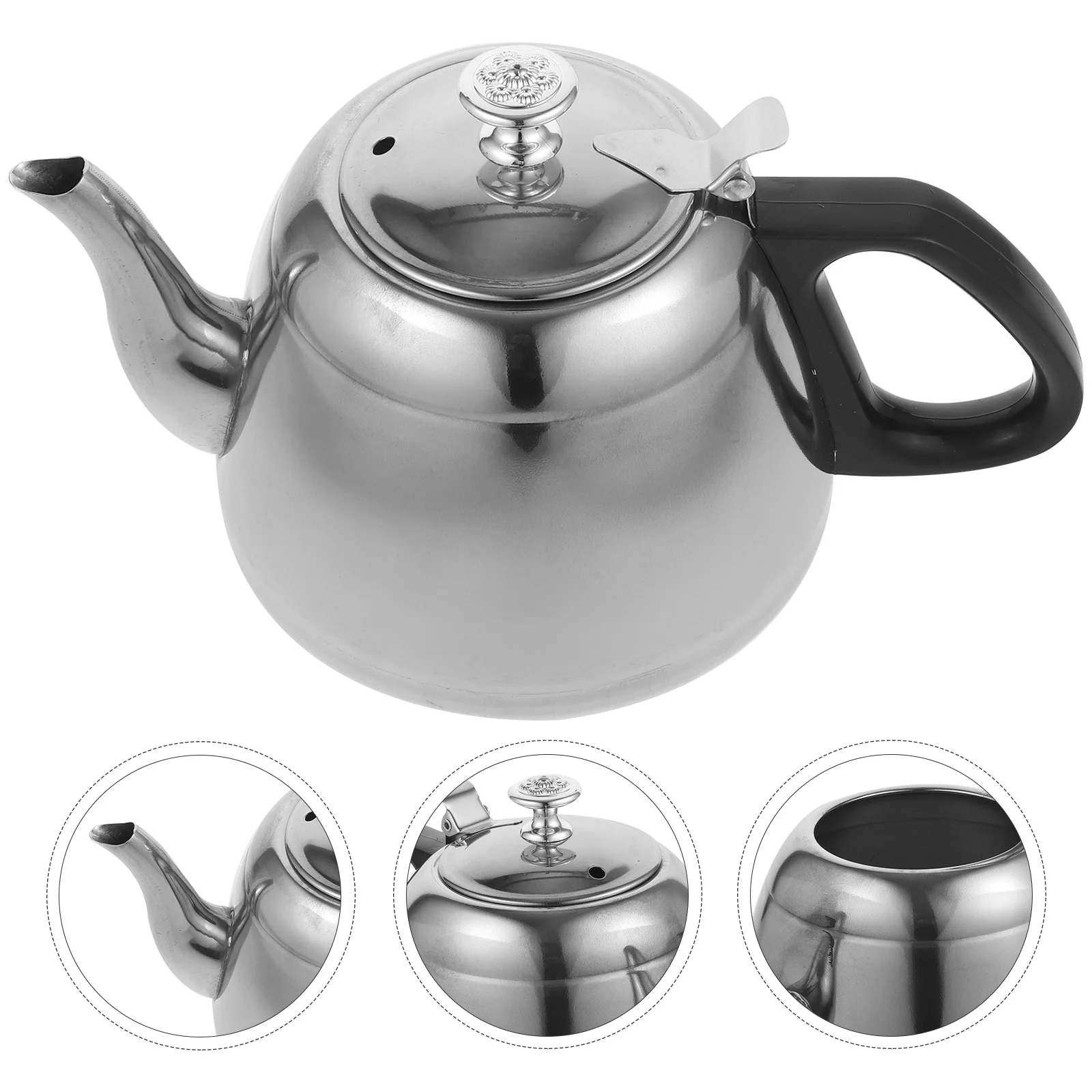 

Stainless Steel Teakettle 1.2L Anti Scald H Water Kettle Home Use Portable Heat Cold Resistance Suitable for Tea Coffee