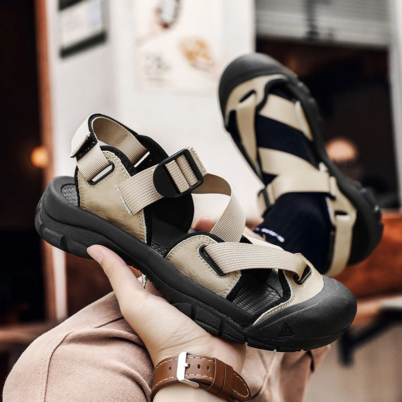 

Men's New summer sandals Designer's casual style Outdoor beach walking 38-46 High quality shoes Daily breathable versatile