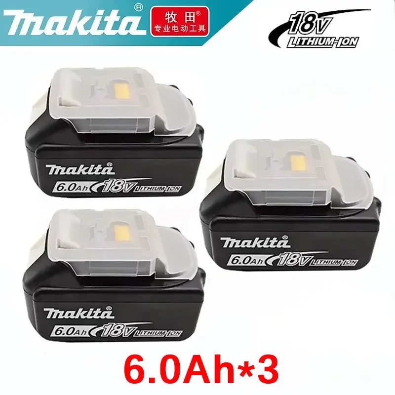 100% NIEUWE Makita Batterij 18 v 6000 mAh BL1860 BL1850B BL1850 BL1830 batterij & oplader 18 v Vervanging Power Tool Batterijen