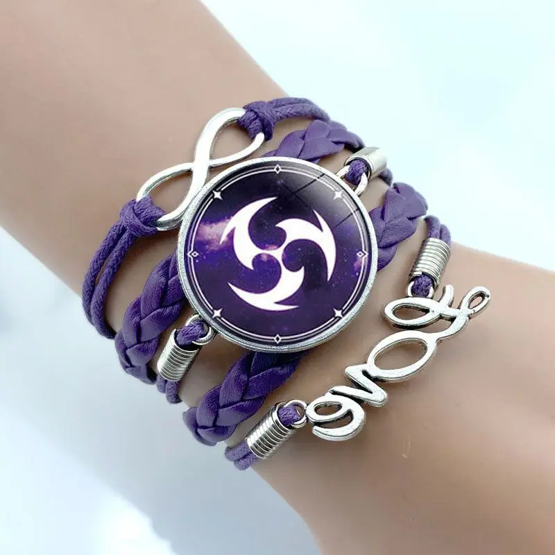 جينشين تأثير تأثيري سوار أنيمي 7 عناصر الحياكة اليدوية أساور عاشق هدايا عيد الميلاد #2