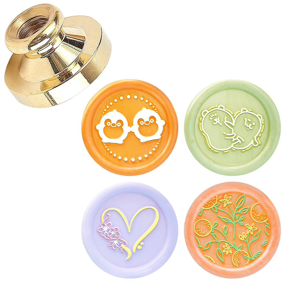 ختم من الشمع طوابع البطاريق الحب القلب زهرة مختلط نمط النحاس رئيس بطاقات المعايدة المغلف دعوة ديكور الحرفية المشروع #1