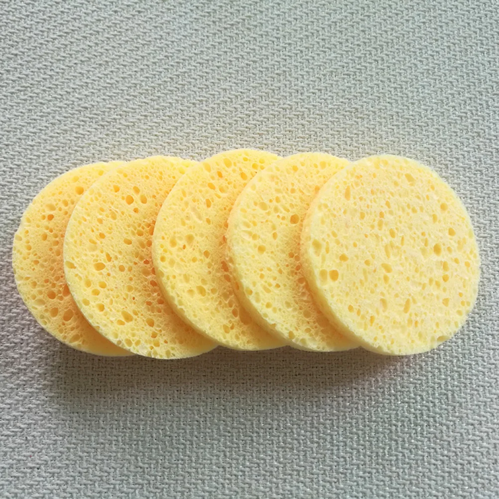 50 pcs Face Cleaning Sponge Facial Cleansing Makeup Remover Skin Care Tool Natural Wood Pulp Cellulose Compressed Sponge For