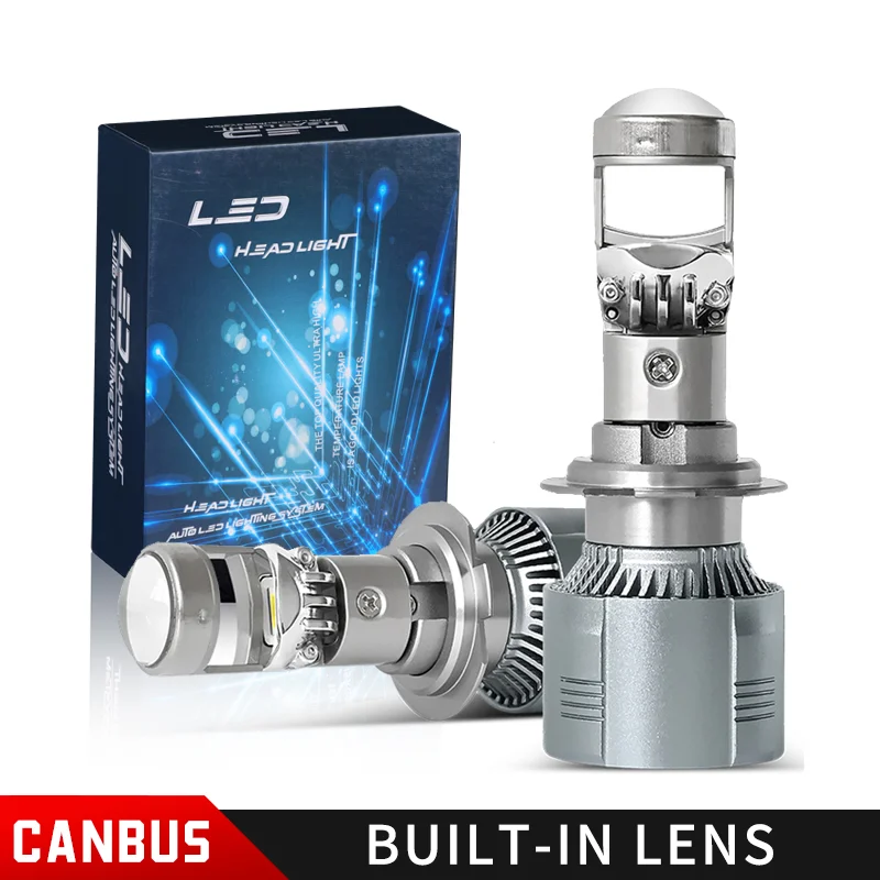 

2 шт. H7 светодиодная фара с левым рулем, мини-объектив, проектор H8/H9/H11 9005/HB3 9006/HB4 9012/HIR2 100 Вт, фара 30000LM 12 В 24 В