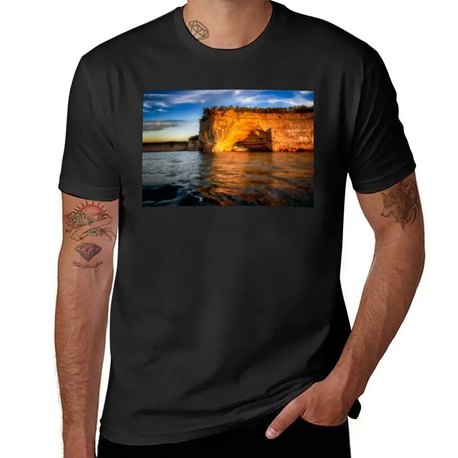 Pictured Rocks National Lakeshore 2 T-Shirt tops mens champion t shirts