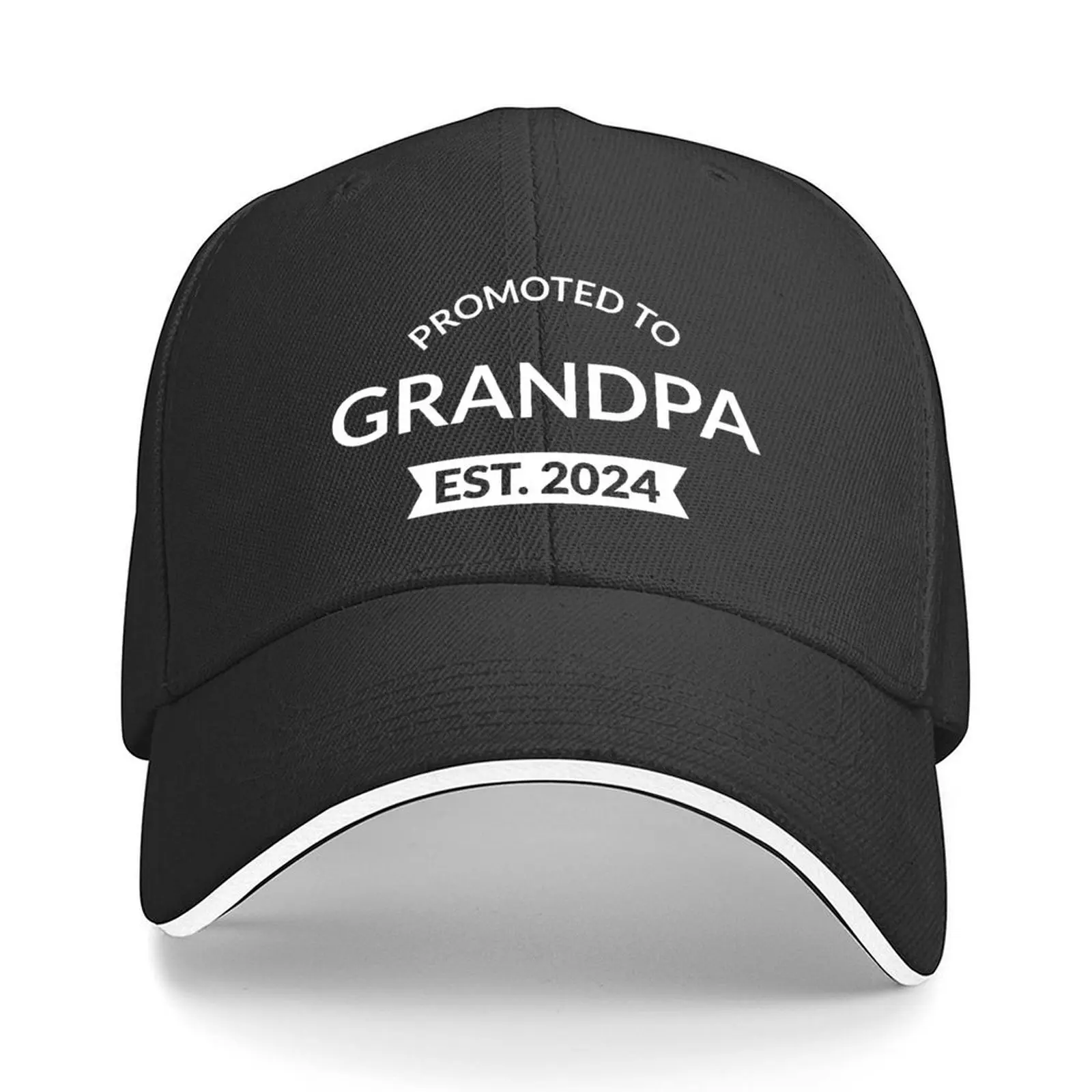 

Promoted To Grandpa Est. 2024 II Baseball Cap Military Cap Man dad hat Horse Hat Luxury Man Hat Woman Hats Men's