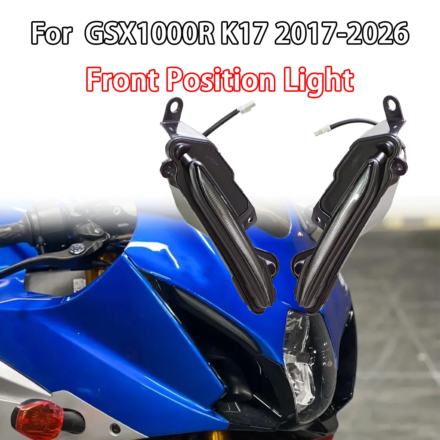 Daytime Running Light Assembly For Suzuki GSX1000R K17 L7-M5 GSX‑R1000 GSXR1000 2017‑2026 LED Fog Decorative Side Lights