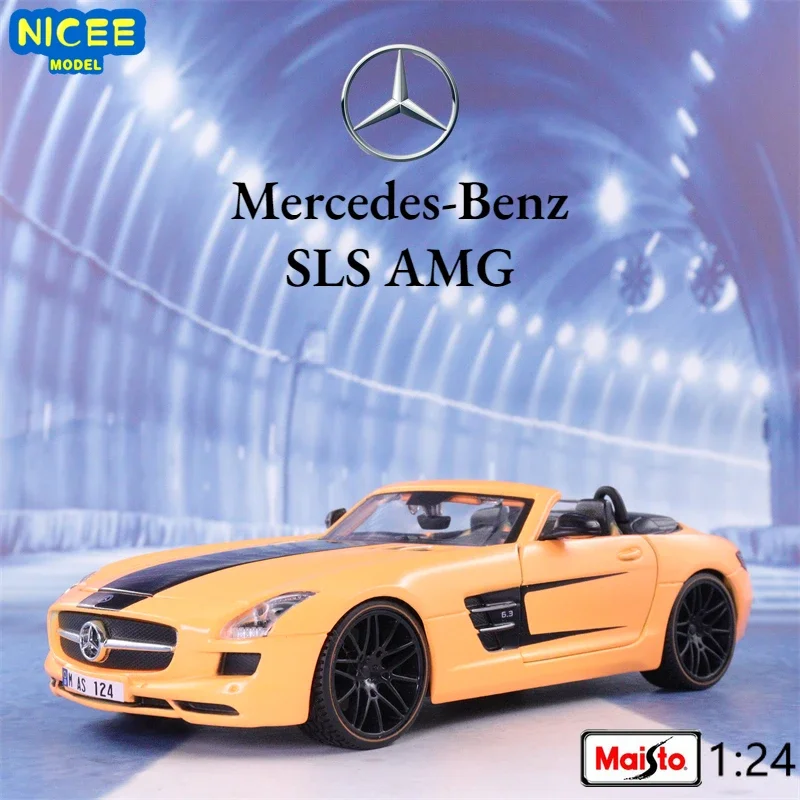 

Maisto 1:24 Mercedes-Benz SLS AMG Alloy Sports Car Diecast Metal Toy Vehicle Car Model Simulation Collection Children Gift B799