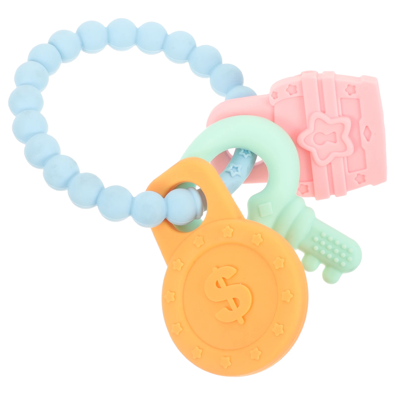 

Baby Teething Silicone Wrist Teether for Toddler Infant Gum Relief Grasping Toddler Wrist Teething