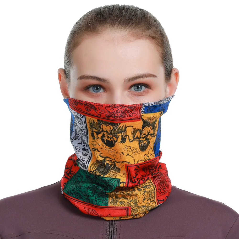 Bandana sans couture magique vintage pour hommes et femmes, masque de cyclisme rétro, écharpe de cou, cagoule de vélo, bande de sauna, conception de