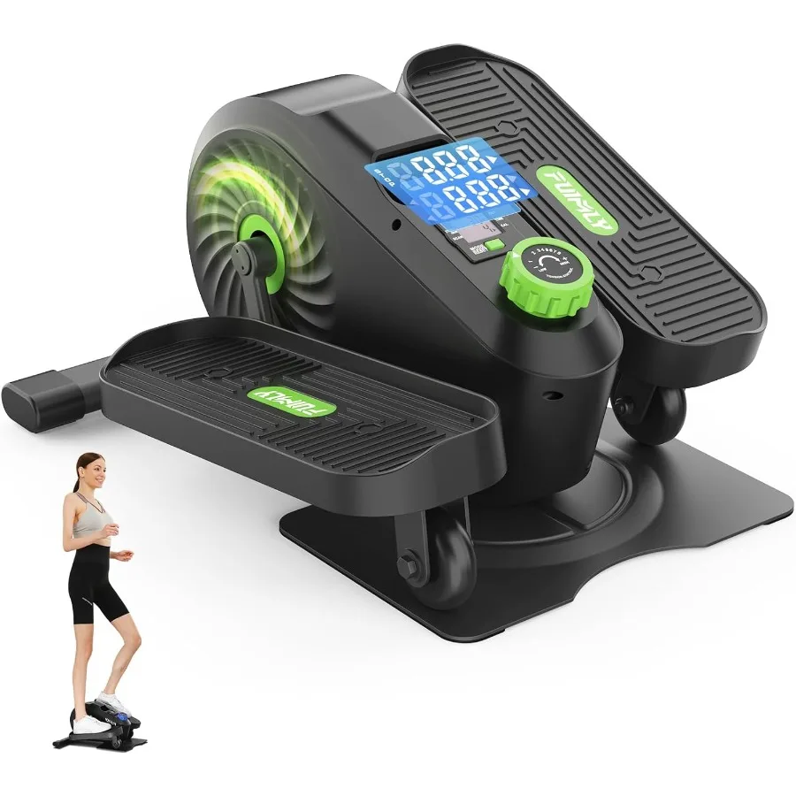 Ejercitador de piernas elíptico debajo del escritorio, mini máquinas elípticas de pie o asientadas, ejercitador de pedales de bicicleta portátil para Se