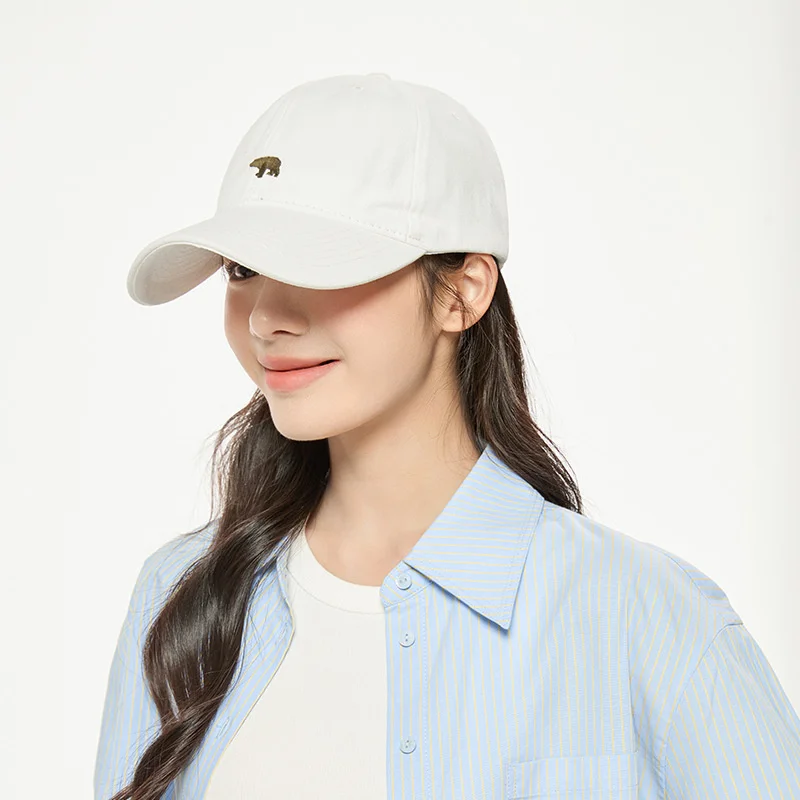 Spring Summer Baseball Cap for Women and Men Polar Bear Embroidery Hip Hop Snapback Caps Cotton Sun Hats Unisex Casual Visor Hat