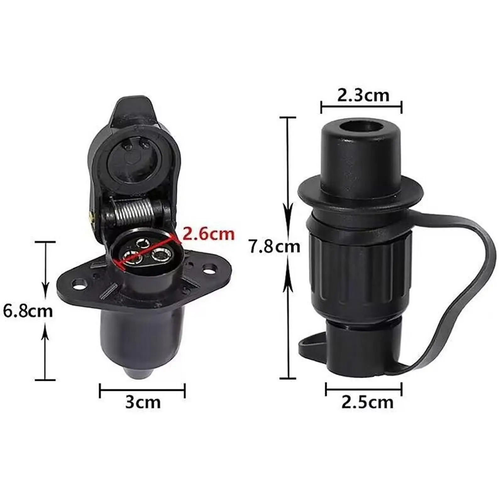 

Универсальный 3-контактный разъем для прицепа, компактный ПВХ-адаптер, простая установка, жгут проводов для европейских грузовиков и прицепов