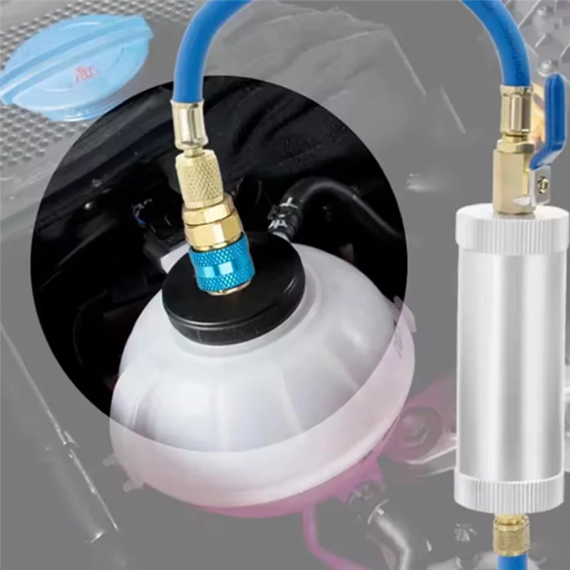 جعل أداة حقن زيت تكييف الهواء حاقن زيت المبردات R12 R134A R22 الهواء SAE 1/4 "صبغ حقن موصل السيارة #5