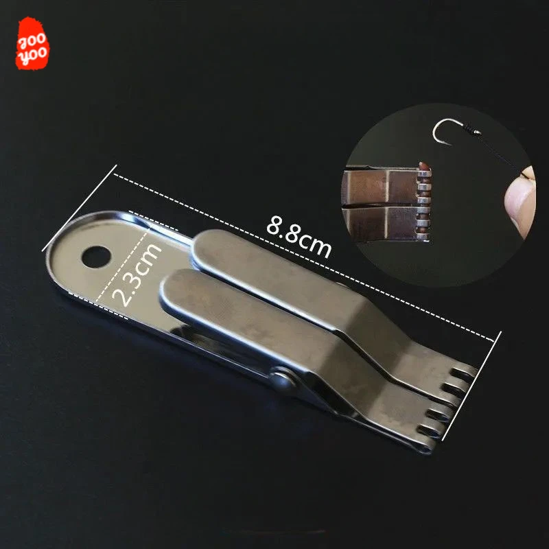 Clip portacebos de acero inoxidable para lombriz – Cebo rápido