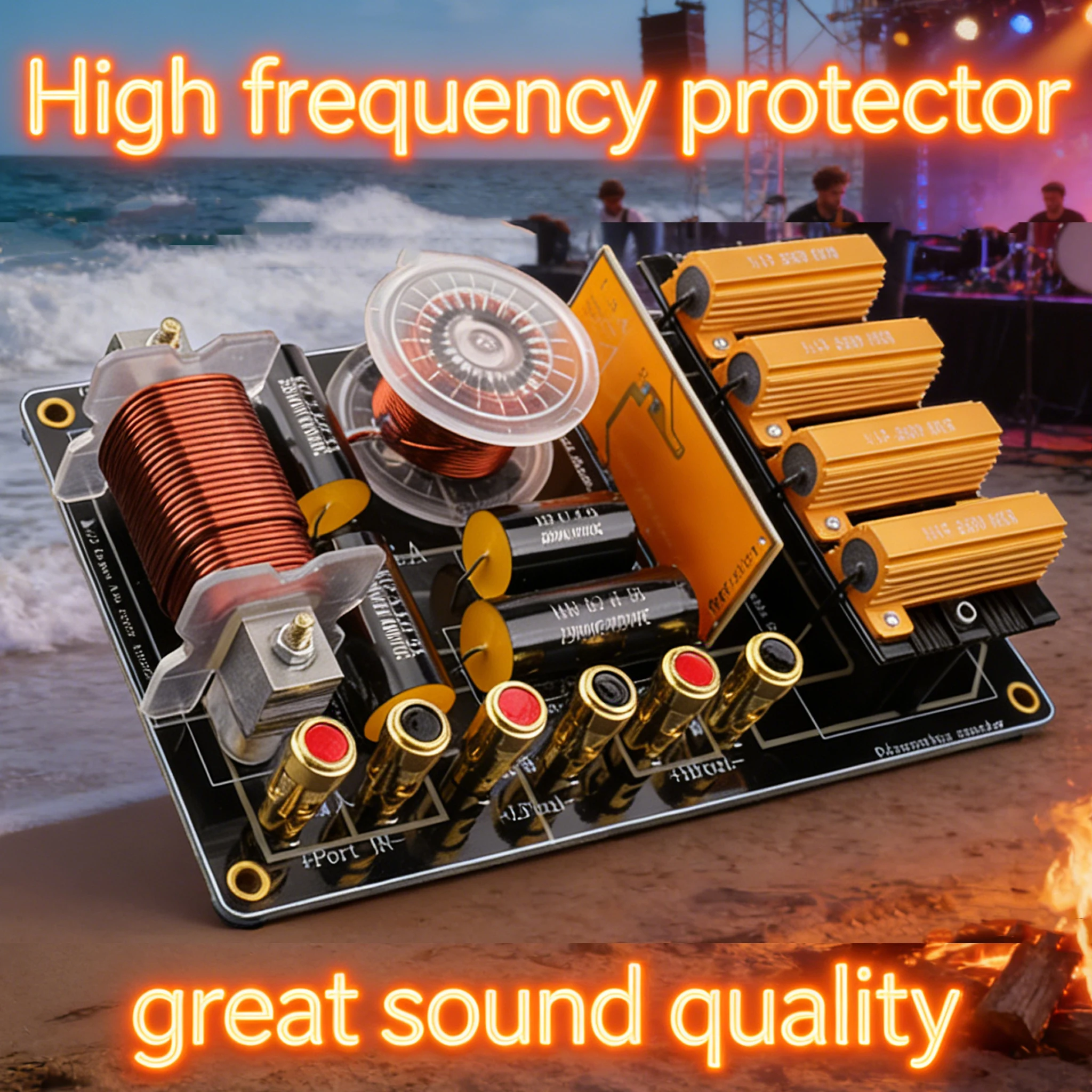 2-Wege-Frequenzweiche, Hochwertige Hochleistungs-Bühnenlautsprecher-Modifikation, Einzelner 10-18 Zoll Lautsprecher Audio-Frequenzweichen-Netzwerk DIY