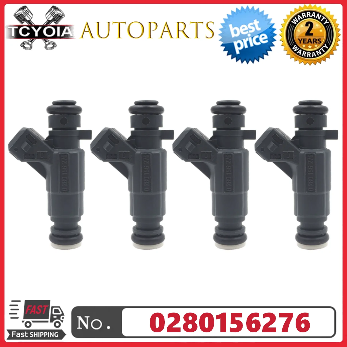 4 pçs/lote peças de automóvel bico injetores combustível 0280156276 para cheetah warrior chery jinbei zx captador automático 4rb2