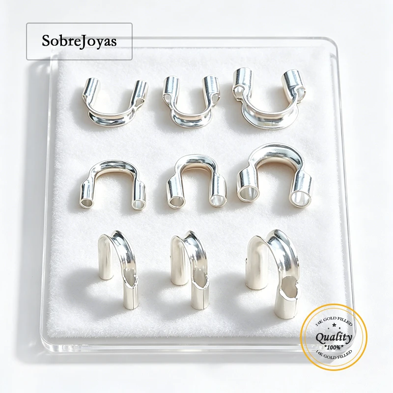 Bulk 925 Sterling Silver Wire Savers Cable Thimble Protector DIY Jewelry Findings Guardian