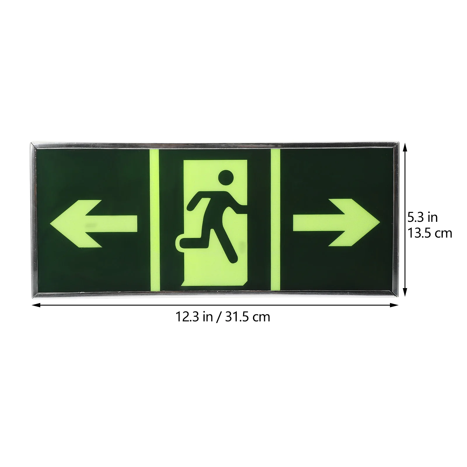 

2Pcs Night Glow Floor Stickers Safety Channel Exit Signs Luminous Emergency Decals Acrylic Material Fire Safety Way Indicator