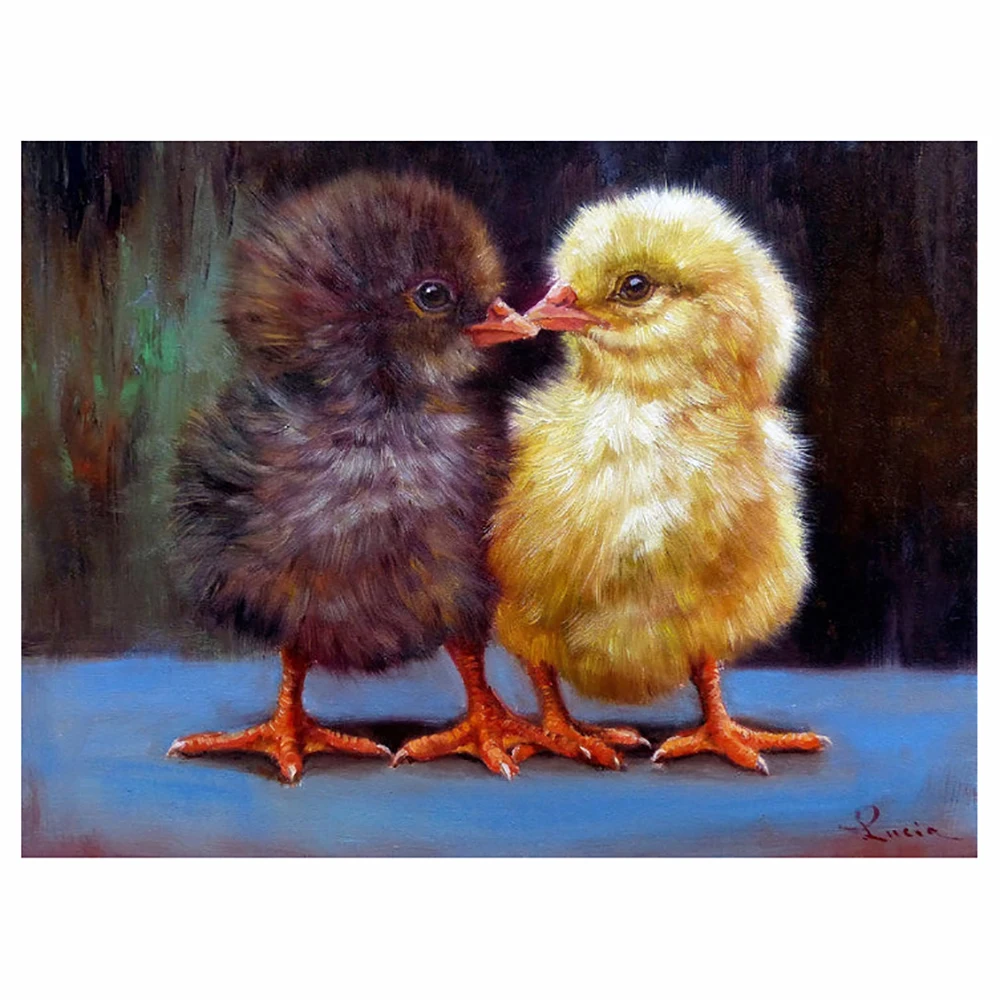 

Diamond Painting THE KISSING CHICKEN Animals Square/Round Rhinestone Hobby Crafts Mosaic Handmade Gifts Cross Stitch Home Decor