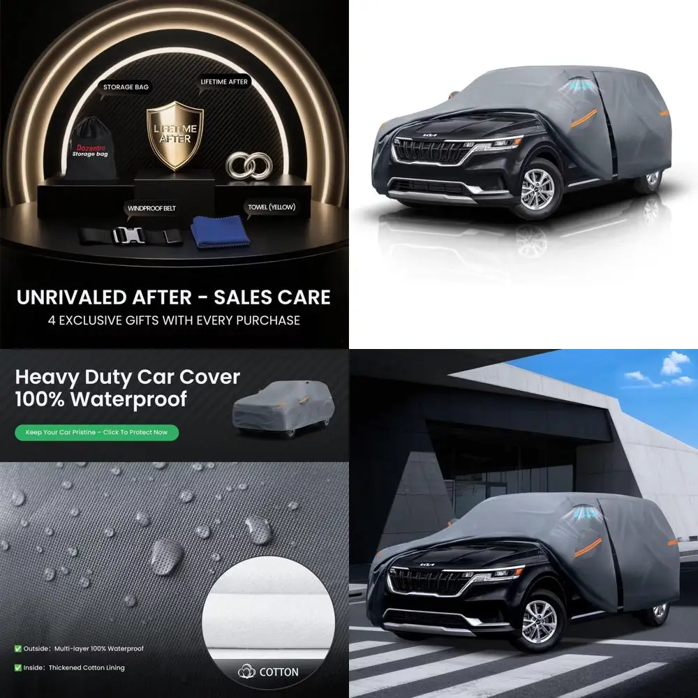 

Чехол для минивэна/MPV/Sedona (1998-2026) 100% водонепроницаемый, сверхпрочный, для полной защиты кузова от дождя, солнца, ветра