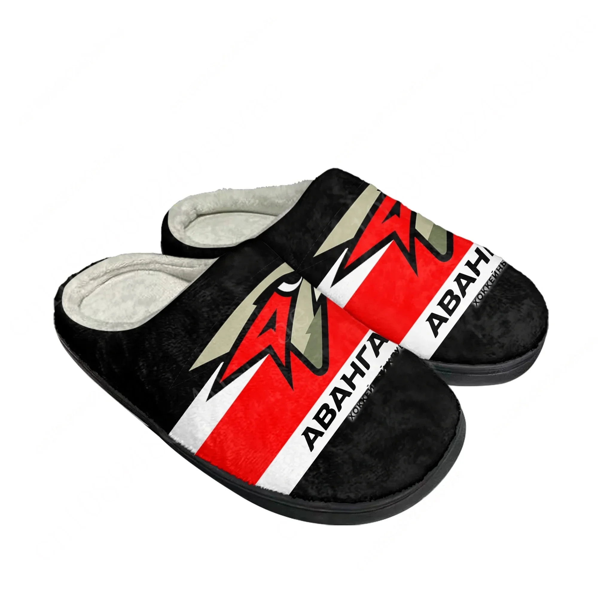 ХК Авангард Hockey Club Avangard Hockey Cotton Slippers Men Women Plush Casual Warm Home Bedroom Shoes Thermal Customized Shoe