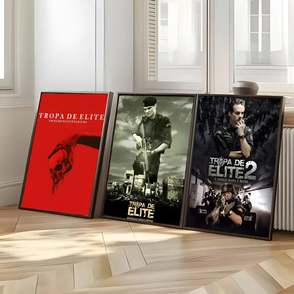 Gritty Action Film T-Tropa De Elite Poster Distinct Home Decor Concepts Chic Indoor Art Pieces