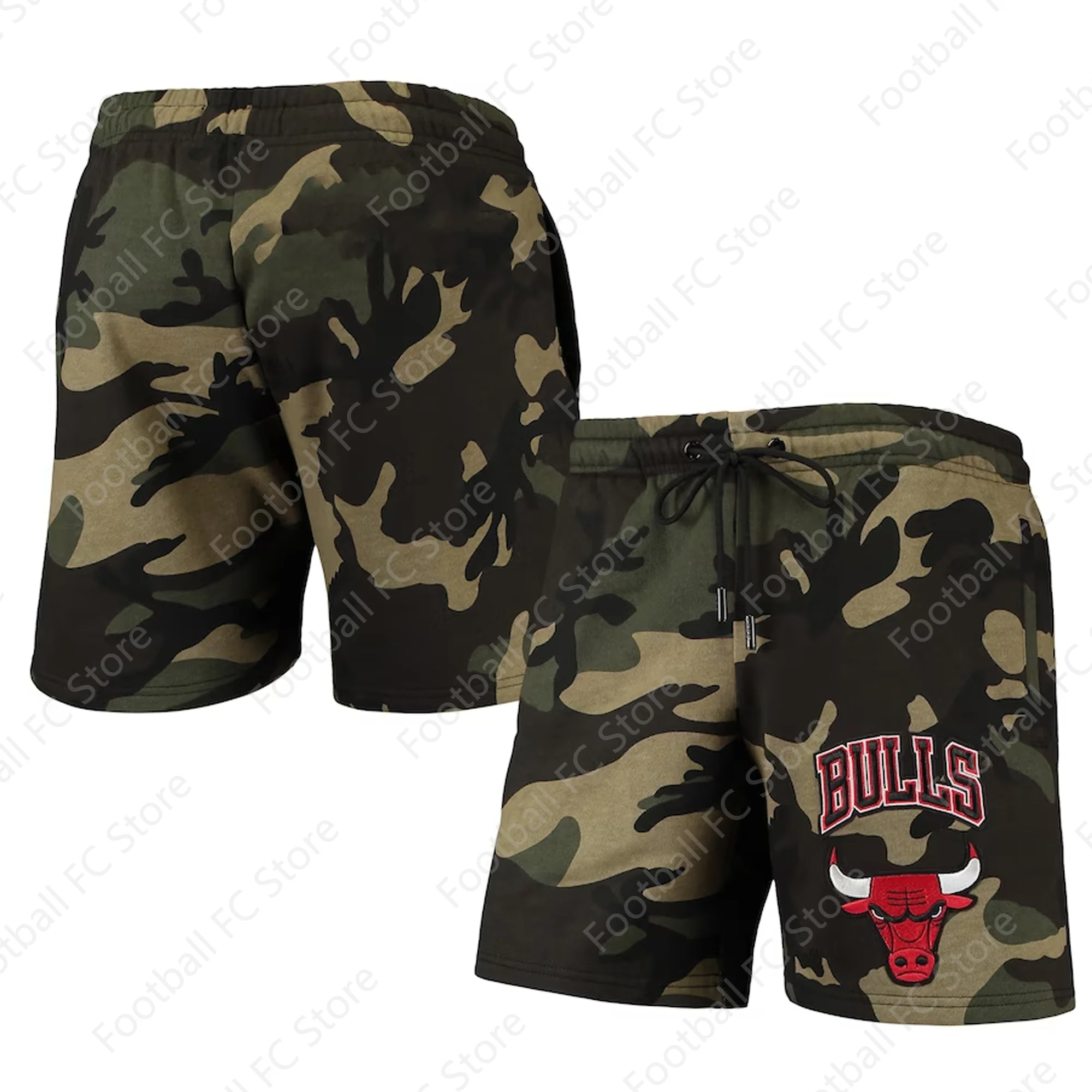 Chicago Bulls Camo Basketball Shorts for Adults and Kids, Training Uniform, Oversized Kit, New Arrival, 2024