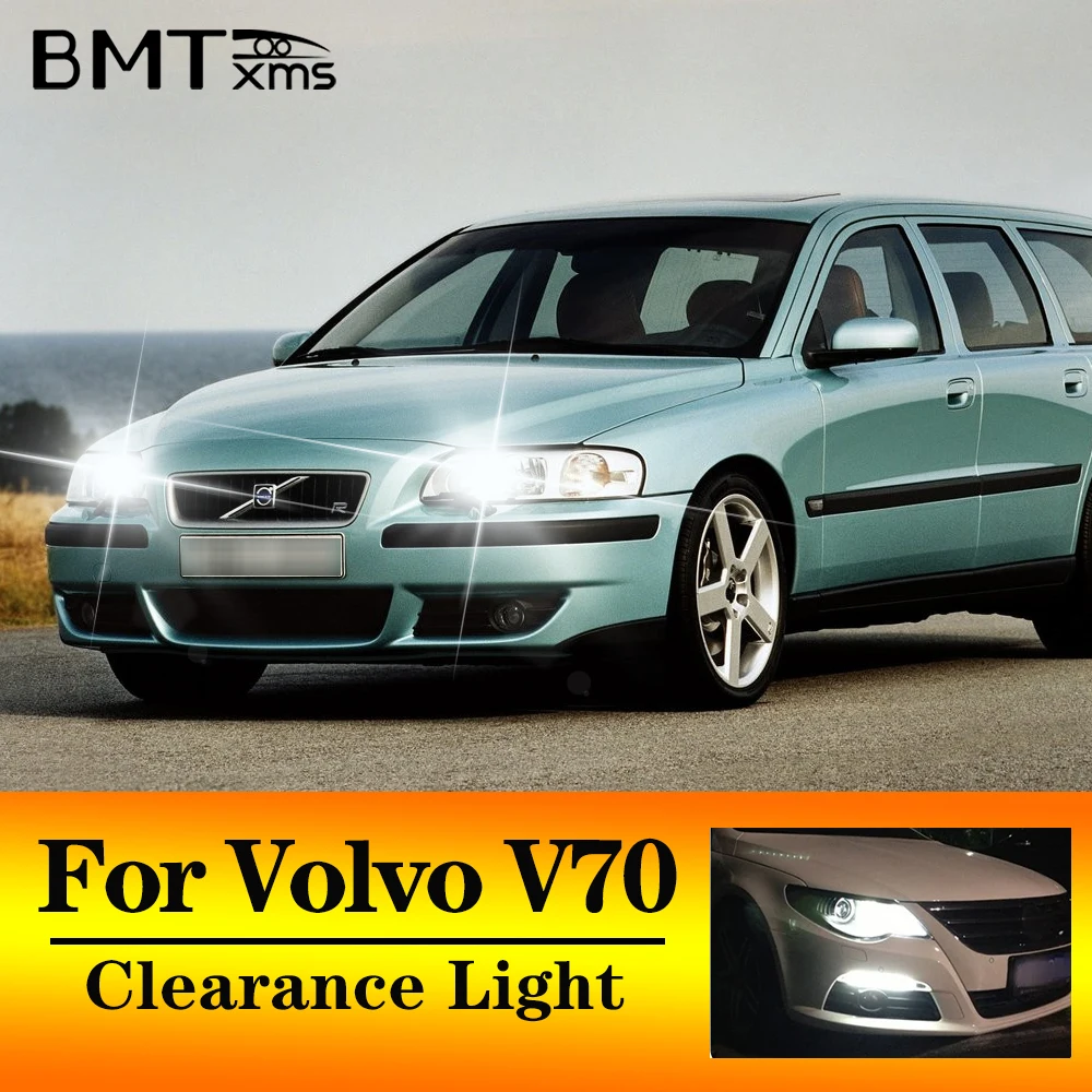 BMTxms 2Pcs T10 W5W LED Parking Light Clearance Lamp For Volvo V70 1996-2014 2004 2005 2006 2007 2008 2009 2010 2011 2012 2013