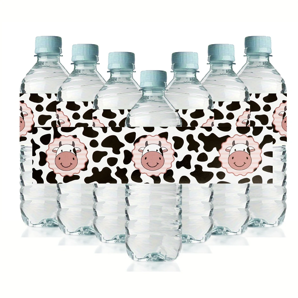 

10 шт., этикетки для бутылок коровы на ферме, розовые бумажные наклейки с коровой для обертывания чашек для детей, первый день рождения, свадьба, фермерский декор для вечеринки, поставки