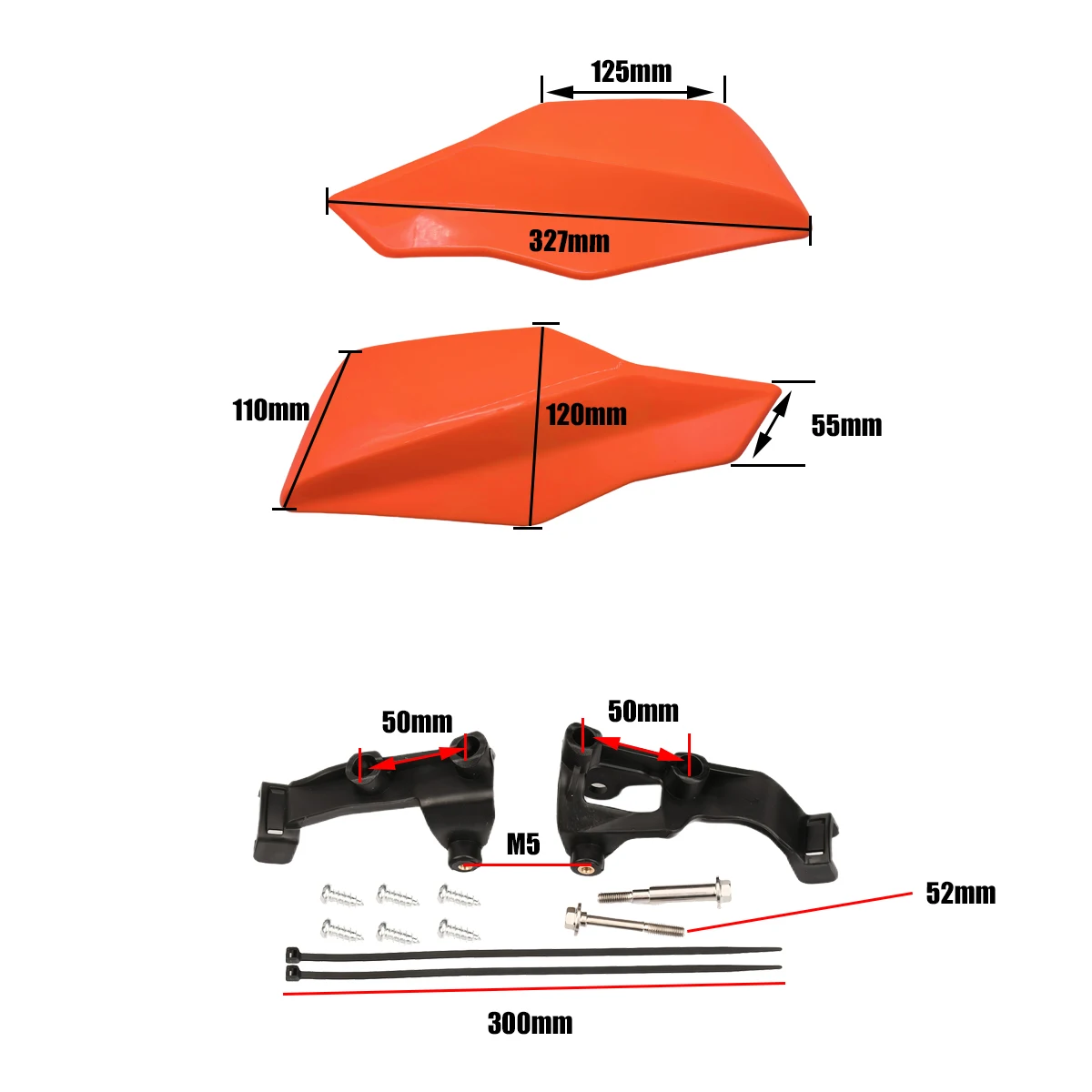 Paramani moto Enduro Motocross Paramani Protezione per le mani per KTM 125-530 SX/SX-F/XC/XC-F/XC-W/XCF-W/EXC/EXC-F 1994-2024