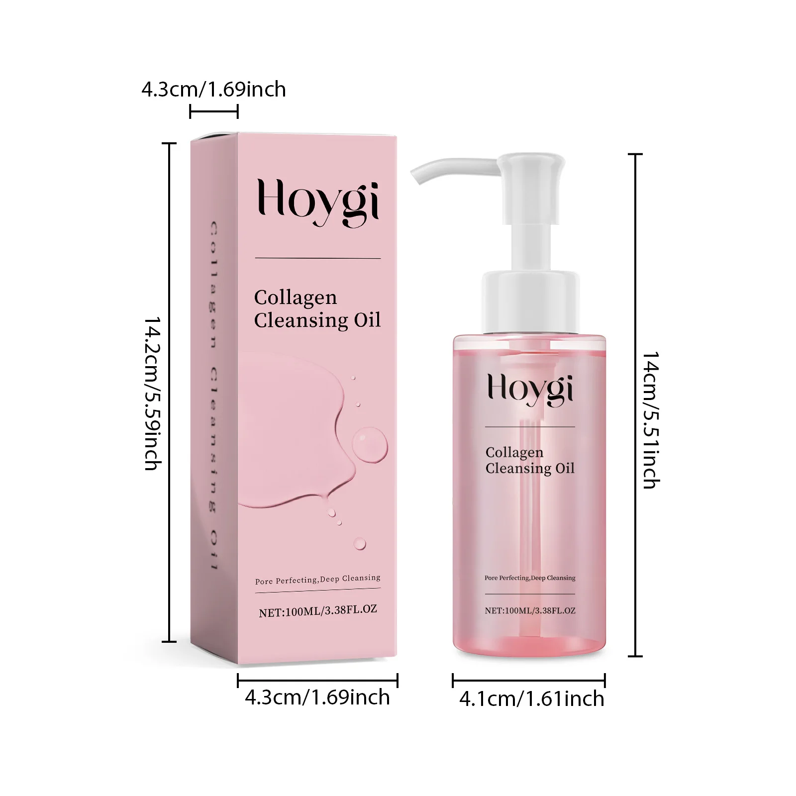 Huile démaquillante au collagène, huile de jojoba, démaquillante, nettoyage en profondeur des pores, saleté, doux, émulsifiant quotidien, nettoyant pour le visage, cosmétique