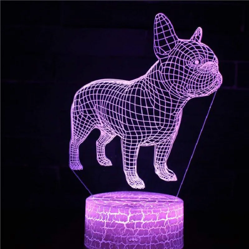 Cat 3d Lights Christmas Decorative Lights Children's Room Decoration Dog 3d Nightlight Lovely Cartoon Children's Toys Led Lamp