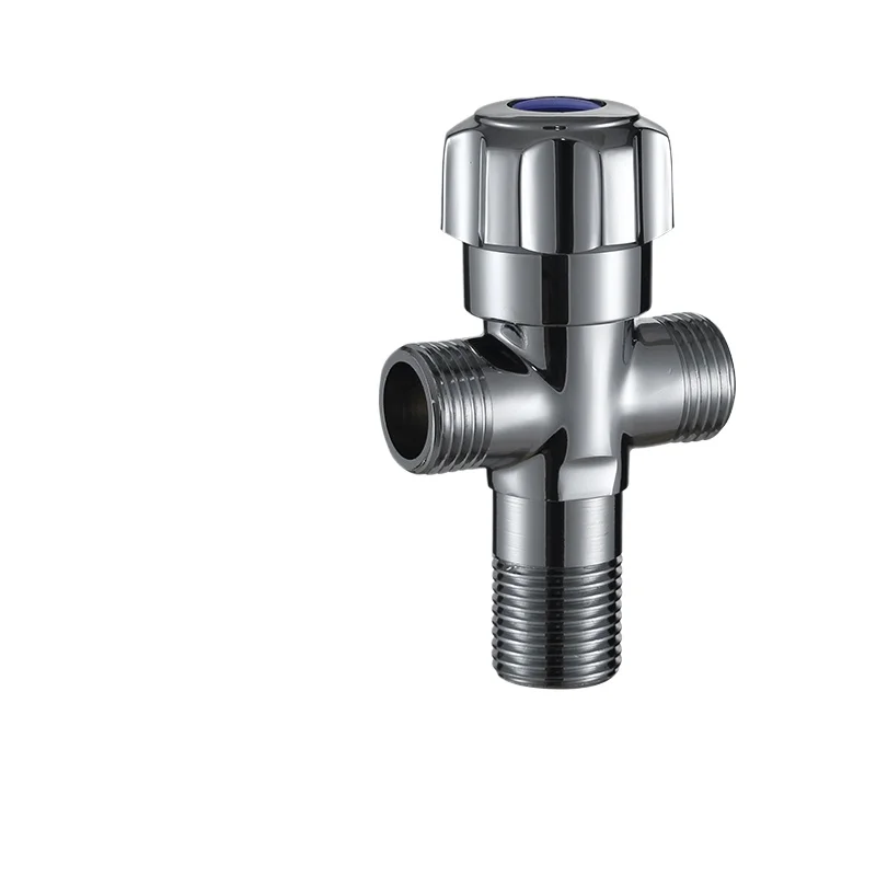 

*All copper black hot and cold angle valve water valve basin vegetable basin water heater household three-way triangle valve