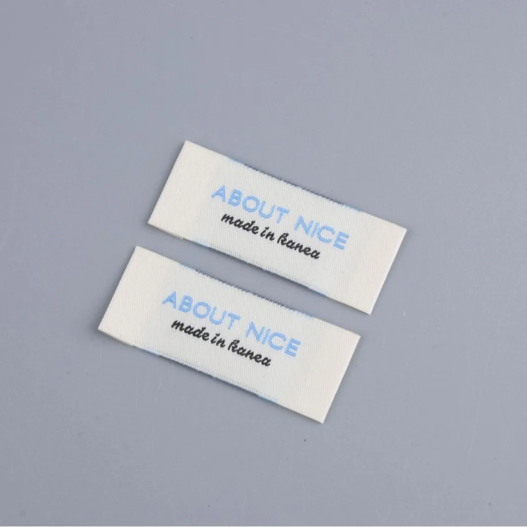 Customized Woven Label For Garment Luggage Clothing Tags For Hats Brand Names Woven Logotype Labels Fabric Tags