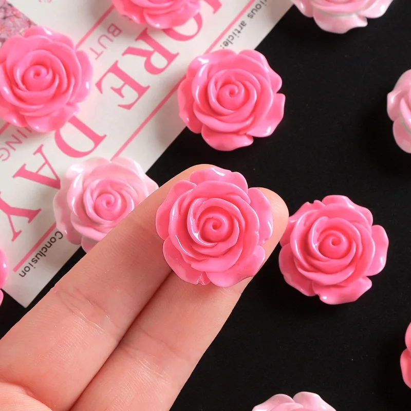 Pink Rose Fridge Magnets,Flower Refrigerator Magnets for Kitchen Office Photo Notes Home Decor Romantic Gift Set